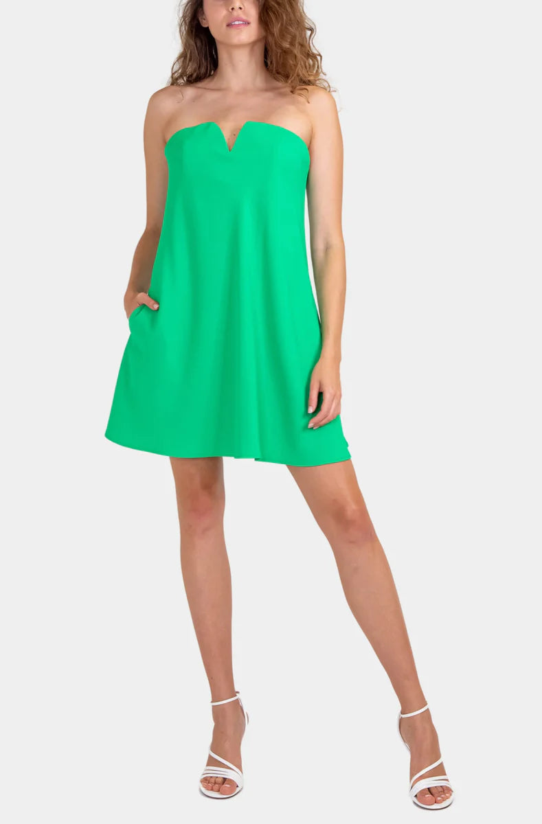 Gloria Mini Dress - Apple Green