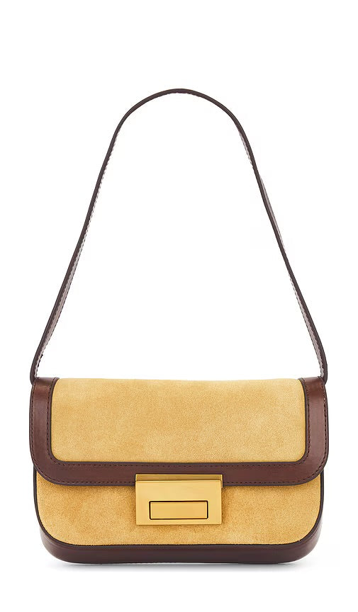 Stefania Leather Flap Baguette Shoulder Bag