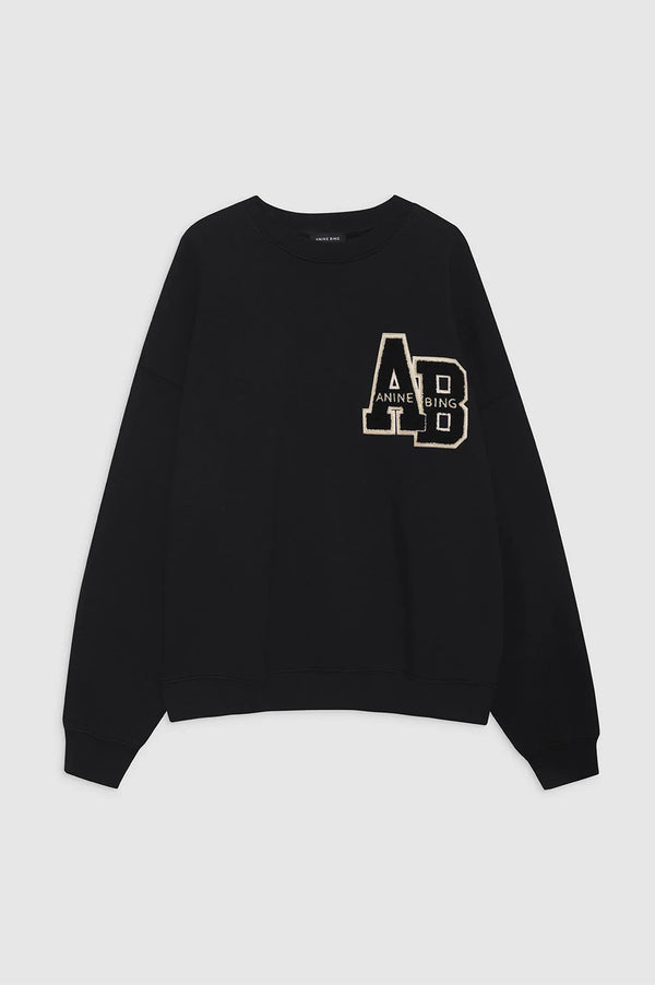 Miles Sweatshirt Letterman - Black