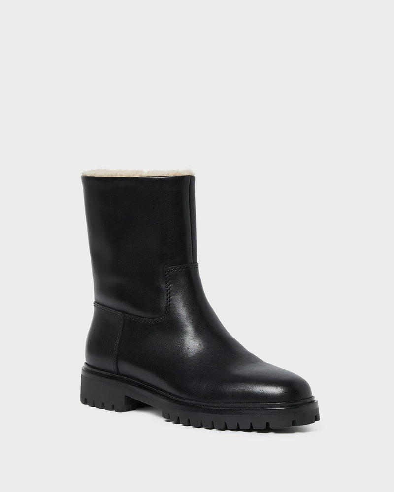 Damian Tall Ankle Slug Boot W/ Shearling