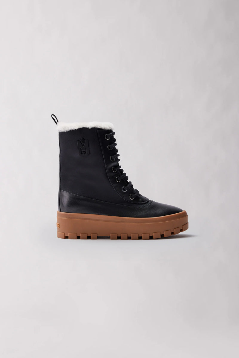 Mackage Hero Shearling Boot - Black, Black/Natural