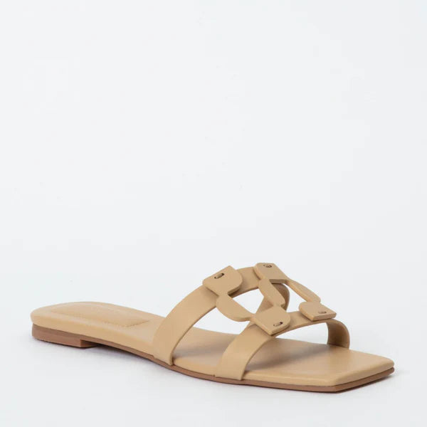 Simkhai Monogram Flat Sandal