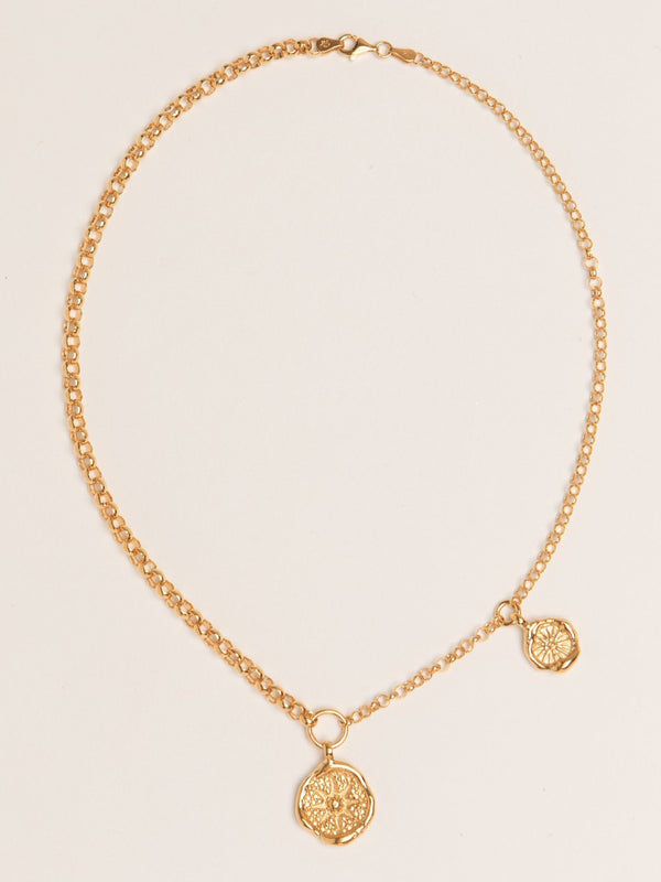 Colliding Heavens Necklace - Gold