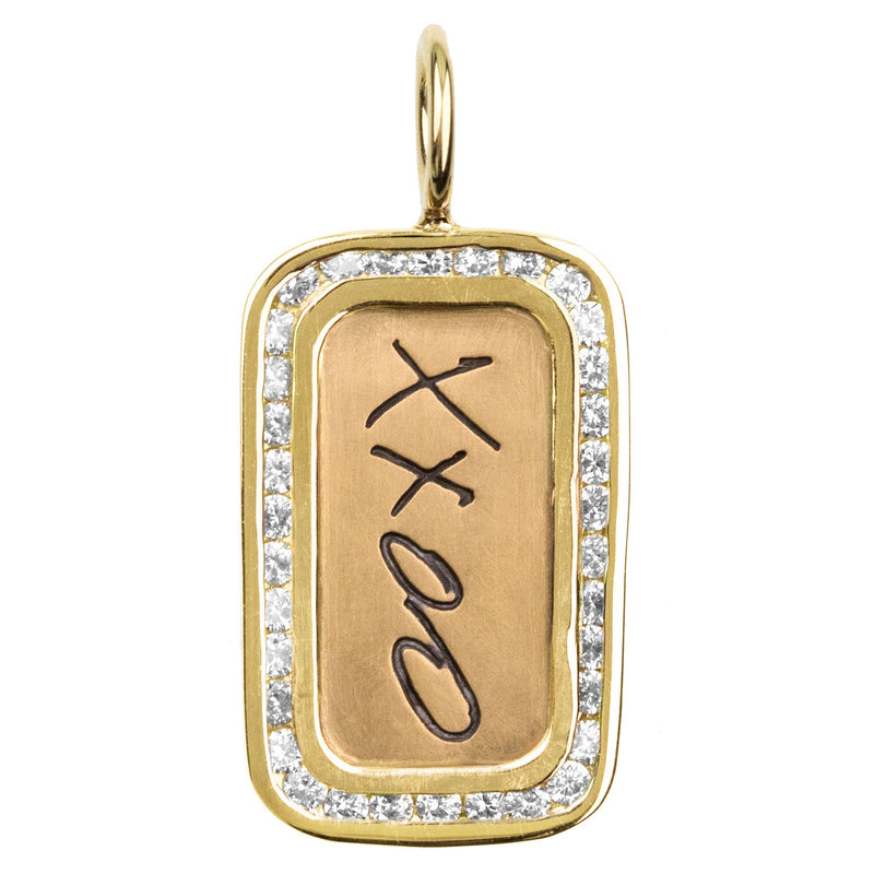 Mini Yellow  ID Tag XXOO