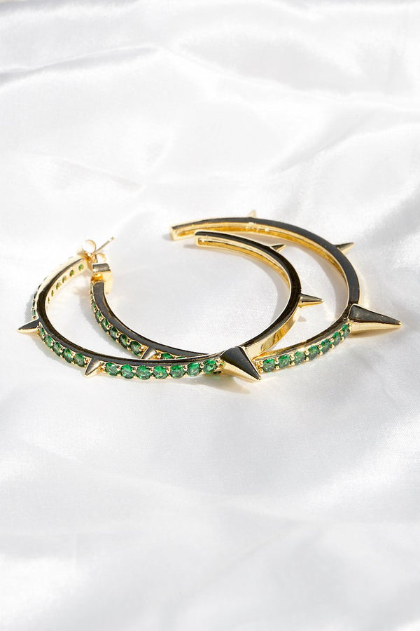 Spiked Hoop Earrings